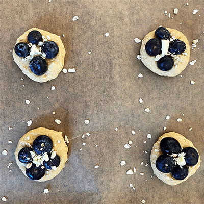 Blaubeer Cookies ungebacken