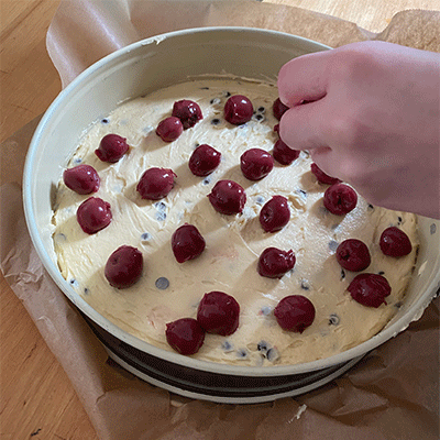 Kirschen auf Kuchen