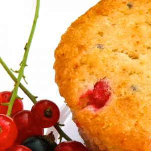 Detail Muffins rote Johannisbeeren