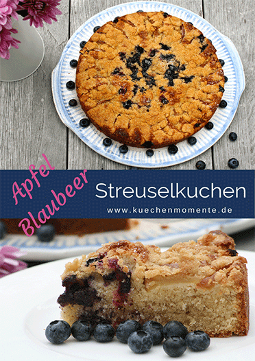 Apfel-Blaubeeren-Streuselkuchen