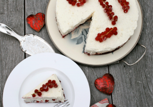 Johannisbeer-Mascarpone-Torte von oben