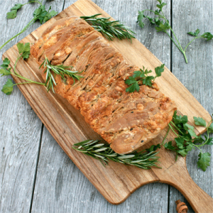 Zupfbrot mit frischen Kräutern, Knoblauch und Käse