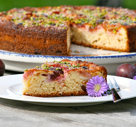 Anschnitt Zwetschgenkuchen