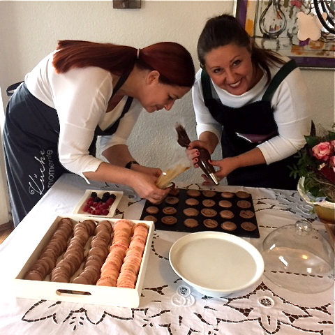 Macarons in the making