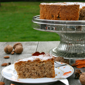 Saftiger, lockerer Nusskuchen mit Amaretto