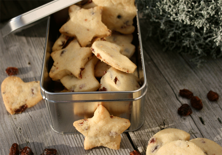 Cranberry-Shortbread zu Weihnachten