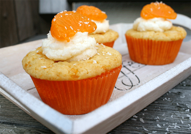 Mandarinen Mascarpone Muffins mit Kokos - Küchenmomente