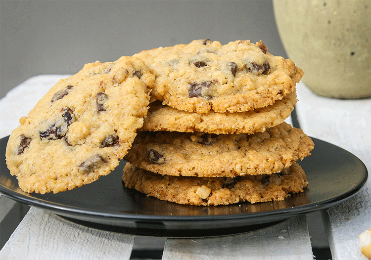 Paranuss Cranberry Cookies mit Haferflocken