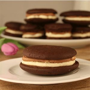 Schoko-Whoopies doppelt gefüllt