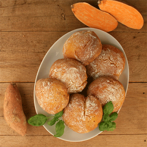 Süßkartoffel Brötchen - innen weich außen knusprig