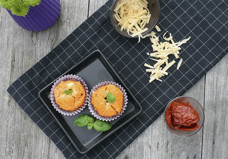 Käse Tomaten Muffins - Küchenmomente