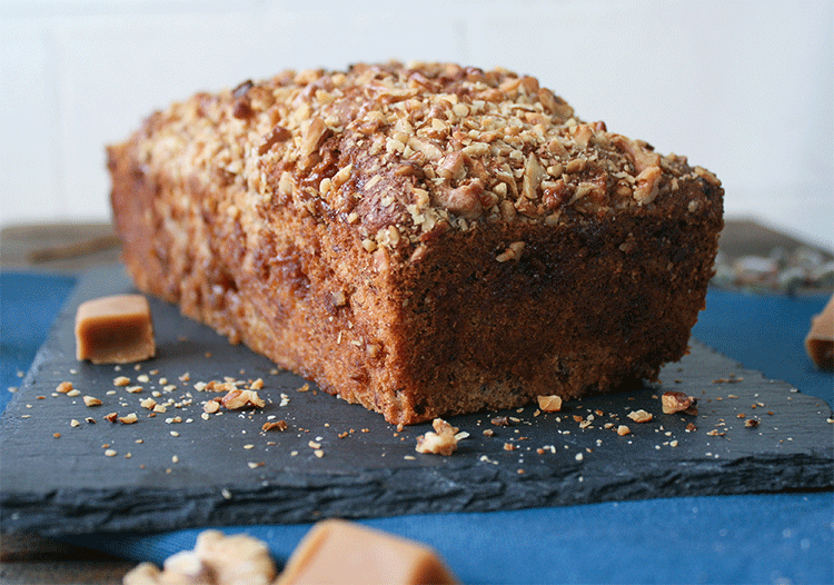 Banana Walnut Caramel Bread