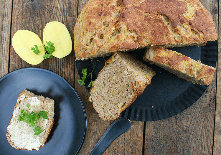 Veganes Kartoffel-Zucchini-Brot