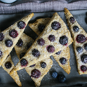 Gesunder Snack - Haferflocken Blaubeeren Scones