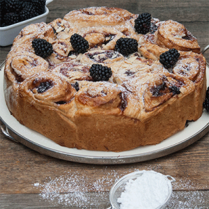 Schneckenkuchen mit Blaubeeren