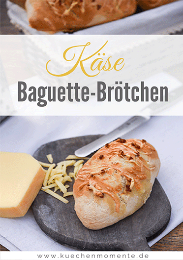 Käse-Baguette-Brötchen Pinterestpost
