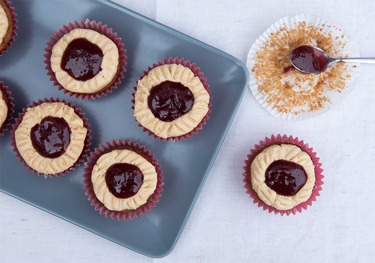Ernussbutter Marmeladen Cupcakes