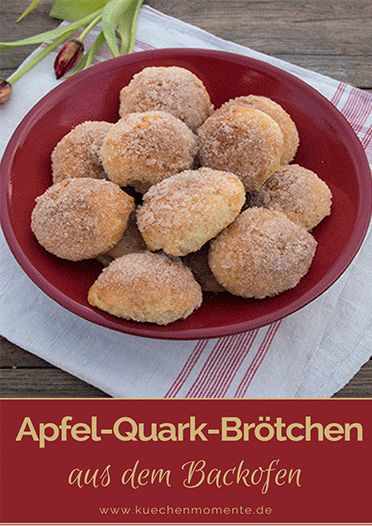 Apfel-Quark-Brötchen aus dem Backofen Pinterestpost