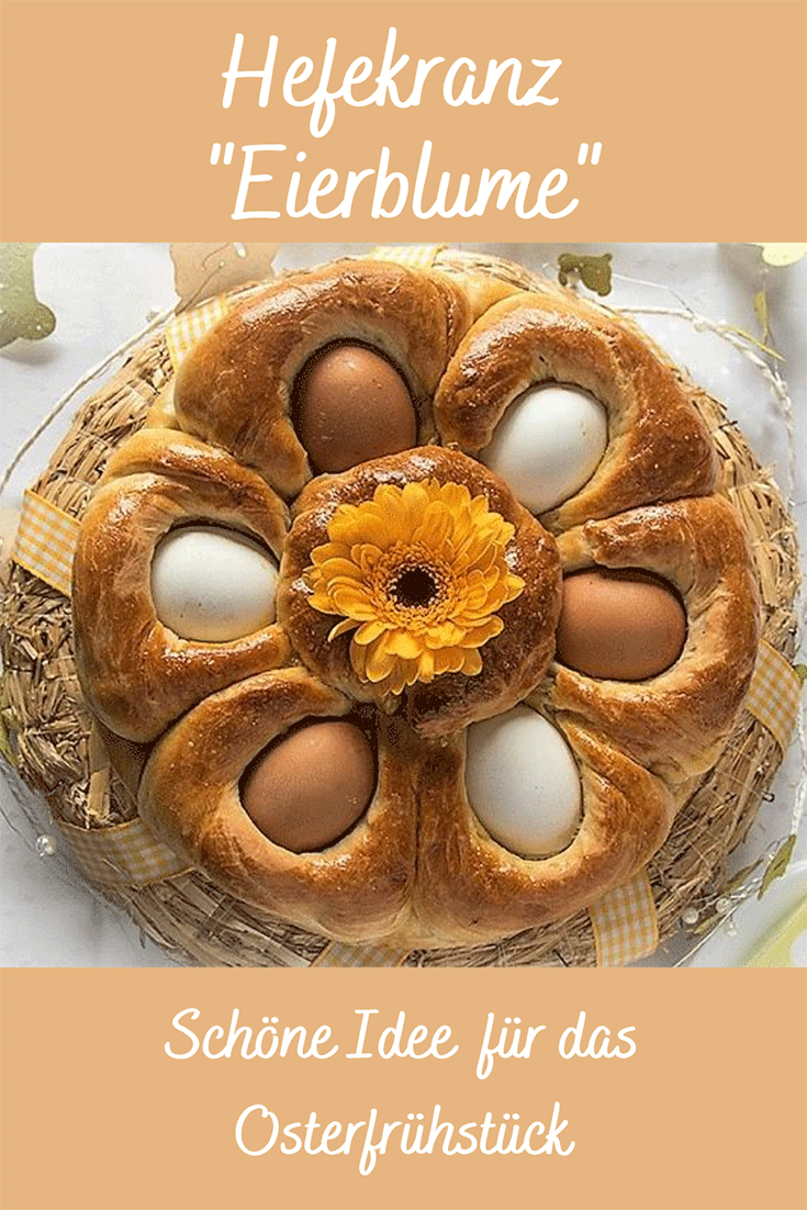 Hefekranz "Eierblume" Pinterestpost