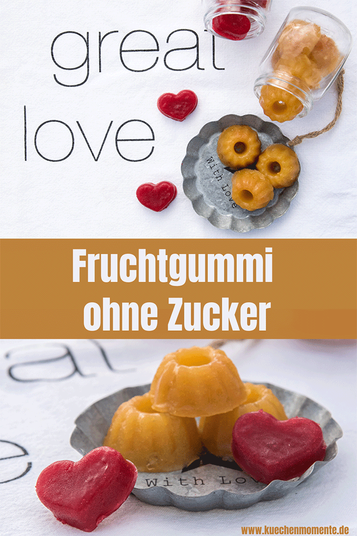 Fruchtgummi ohne Zucker Pinterestpost