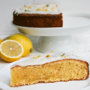 Klassiker aus Dänemark - Zitronenkuchen mit Marzipan