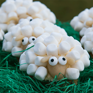 Süß zu Ostern - Eierlikör-Cupcakes als Osterlämmchen