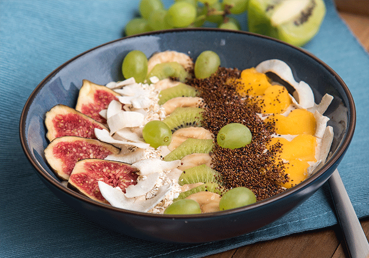 Gesundes Frühstück - Exotic Smoothie Bowl mit Canihua