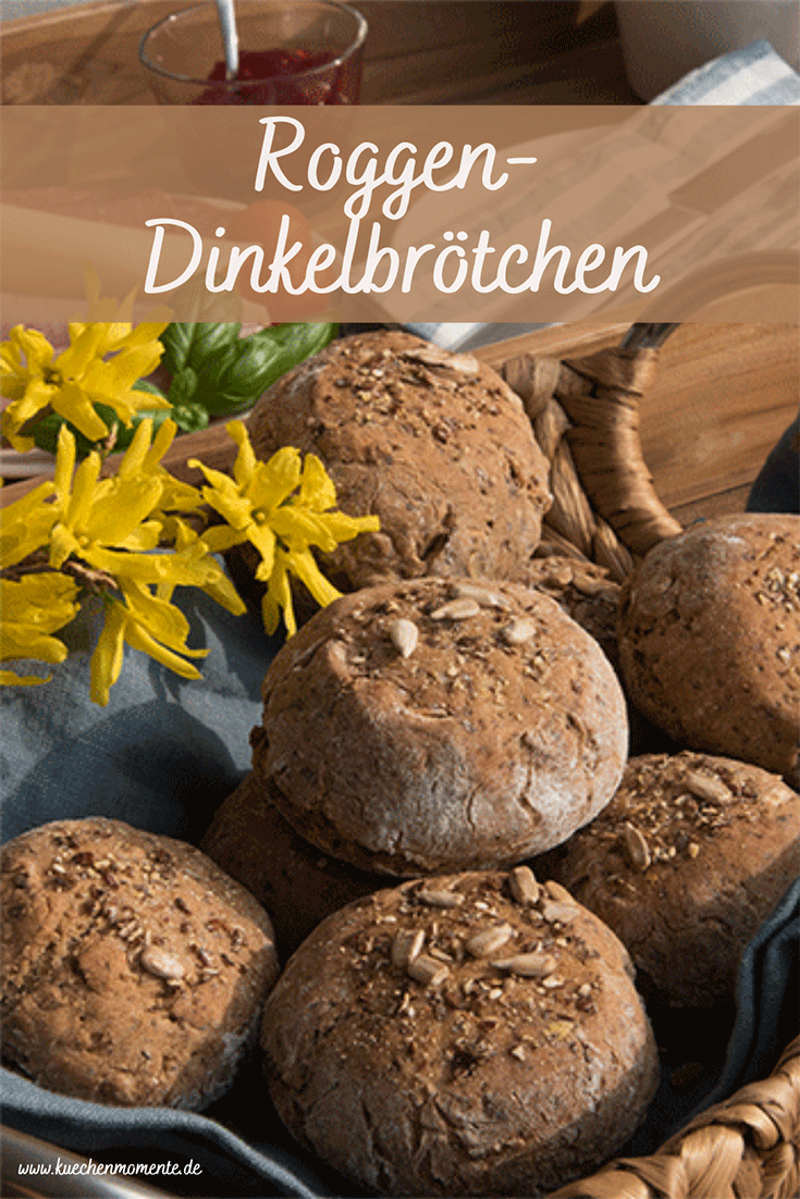 Roggen-Dinkelbrötchen Pinterestpost