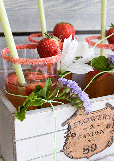 Sommer im Glas mit der Erdbeer Mojito Bowle