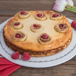 Mailänder Quarkkuchen mit Schokoschnecken und Tonkabohne