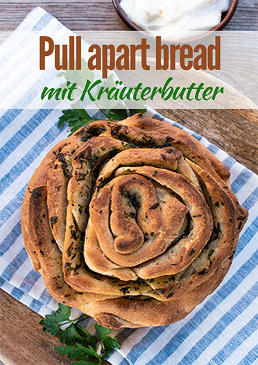 Pull Apart Bread mit (Garten)Kräuterbutter Pinterestpost