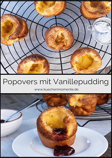 Popovers mit Vanillepudding