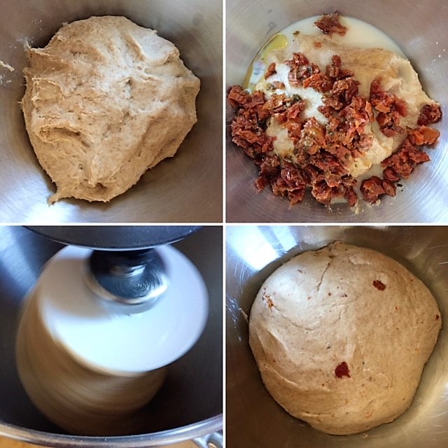 Collage Wurzelbrot-Herstellung