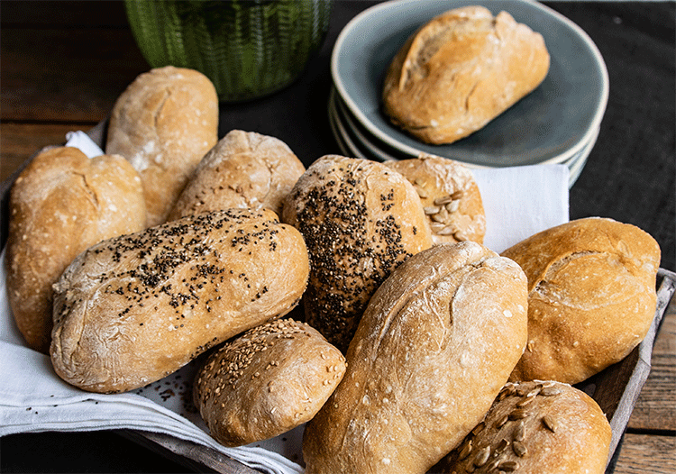 Elsässer Brötchen halb und halb
