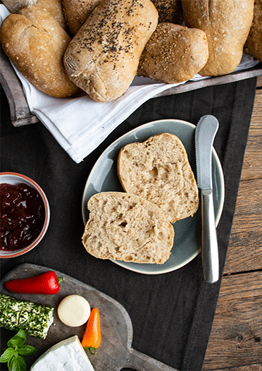 Anschnitt Elsässer Brötchen