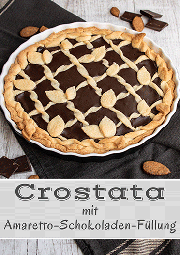 Crostata mit Amaretto-Schokoladen-Füllung Pinterestpost