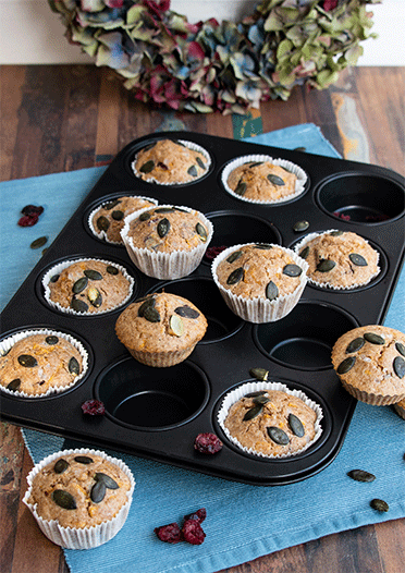 Herbstliche Kürbismuffins mit Gewürzen