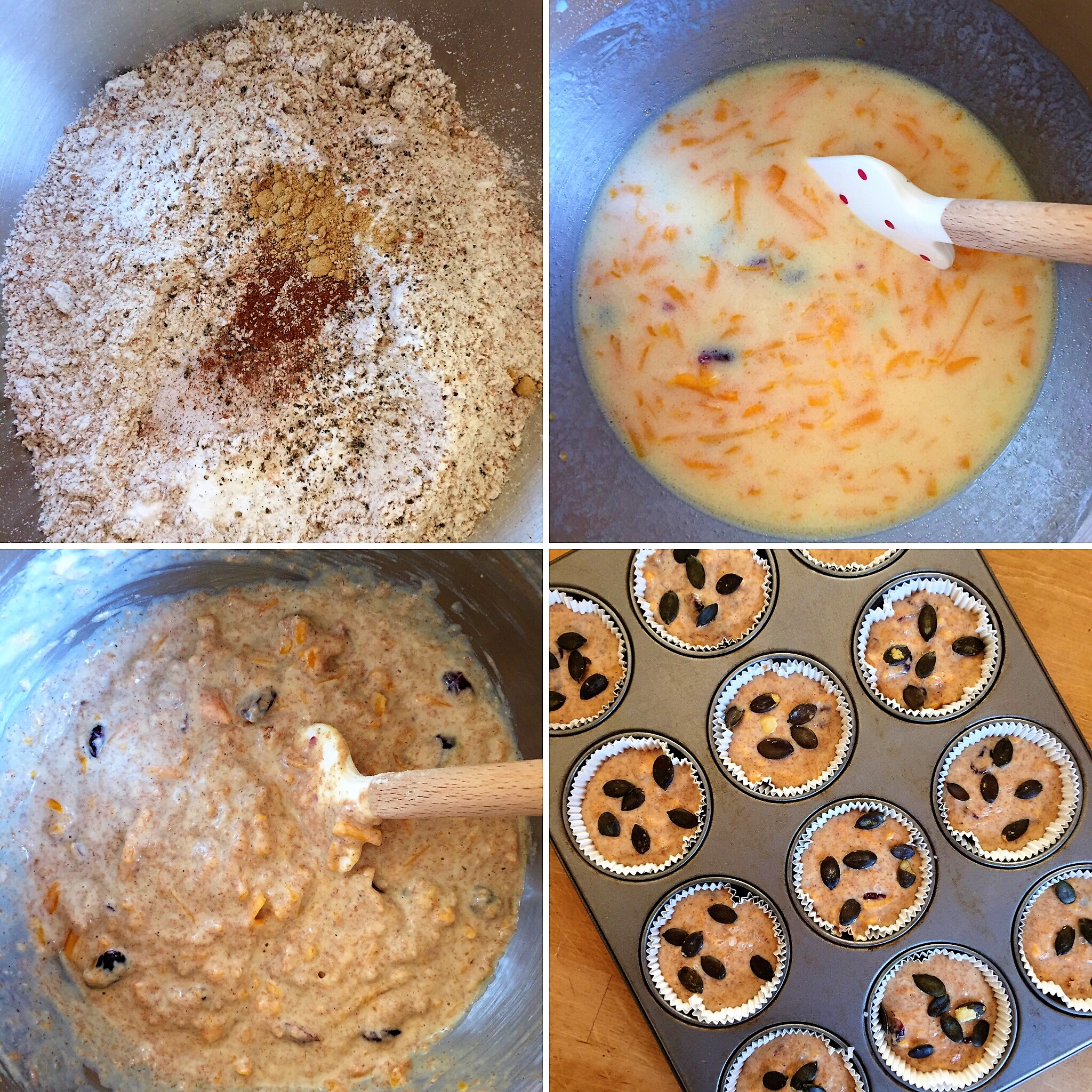 Collage Kürbismuffins würzig