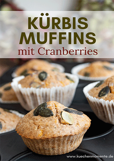 Kürbis Muffins mit Cranberries