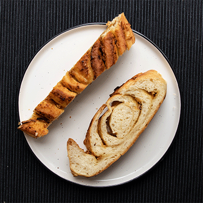 Milwaukee-Brot angeschnitten