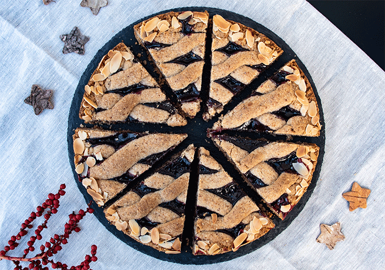 Linzer Torte mit Gittermuster