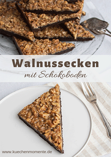 Walnussecken mit Schokoboden - Küchenmomente