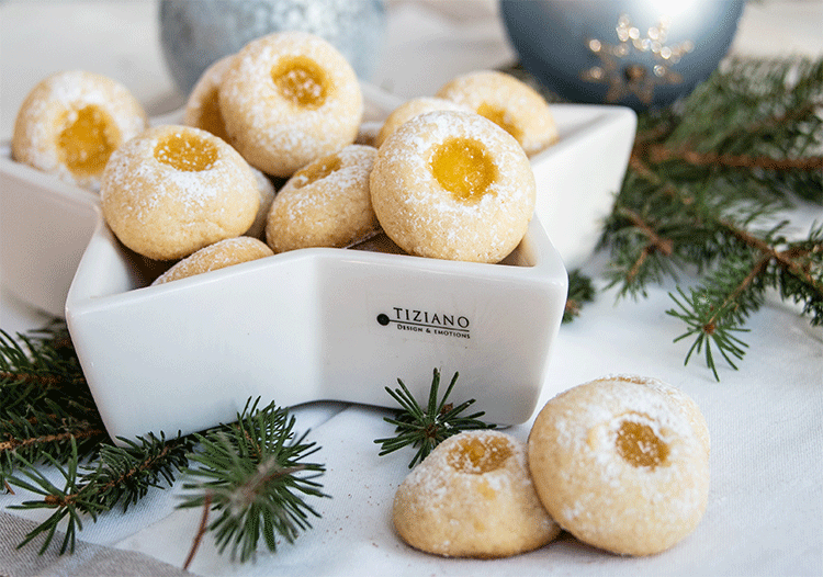 Fruchtige Mürbeteigkekse mit Lemon Curd