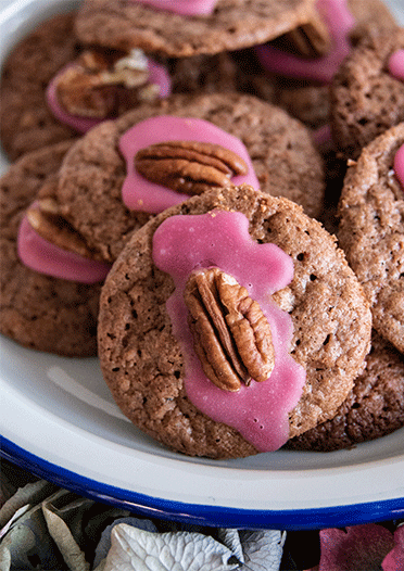 Pink Pekannuss Plätzchen