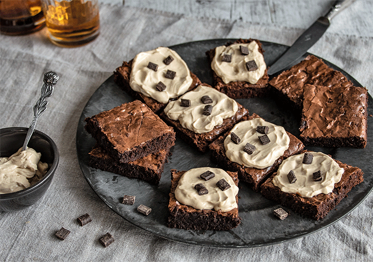 Brownies mit Frischkäsetopping