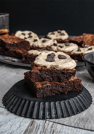 Saftige Brownies mit Alkohol