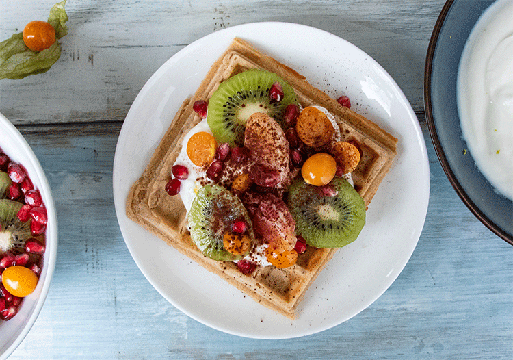 Kakao-Waffeln mit Tonkabohne 