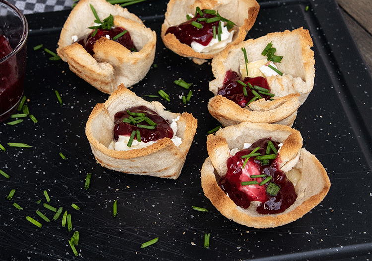 Toast-Snack lecker gefüllt