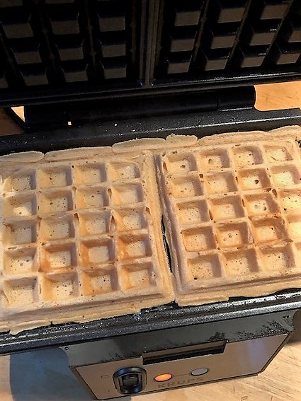 Waffeln im Waffeleisen