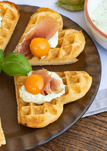 Fingerfood Waffeln herzhaft